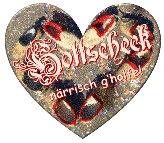 Ein Herz aus den typischen Strohschuhen der Hottscheck Hexen symbolisiert die wohltätige Aktion „Hottscheck – närrisch g’holfe!“
