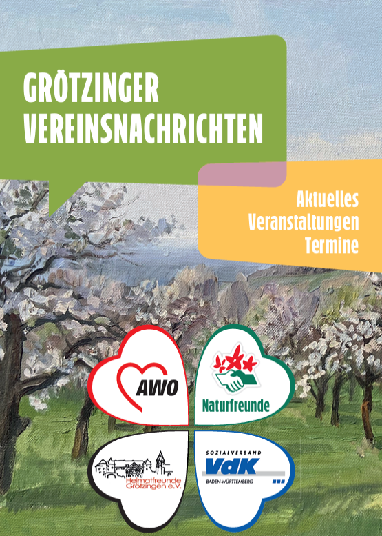 Grötzinger Vereinsnachrichten mit Informationen aus dem Vereinsleben